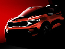 Марка Kia обнародовала дебютное фото нового кросса Sonet