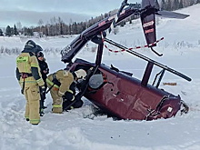 Кадры крушения вертолета в Пермском крае появились в интернете