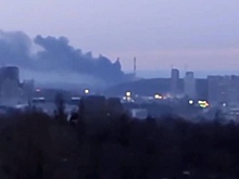Появились кадры горящей после ракетного удара ТЭЦ в Киеве