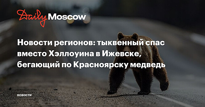 Новости регионов: тыквенный спас вместо Хэллоуина в Ижевске, бегающий по Красноярску медведь