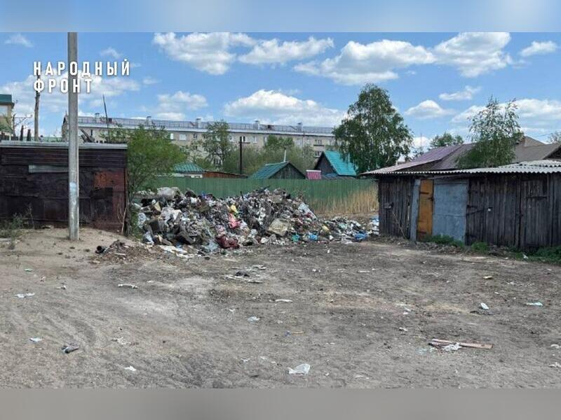 Мусорная стена выросла возле дома в Чите