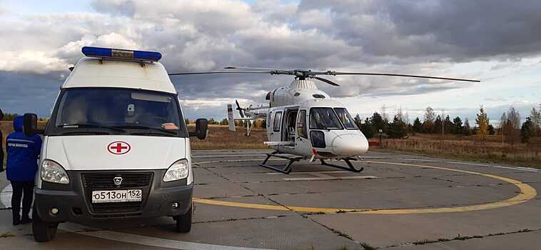 Мужчину с острым коронарным синдромом доставили на вертолете санавиации в больницу им. Семашко