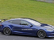 Tesla Model S Plaid с активной аэродинамикой поймали на тестах на Нюрбургринге
