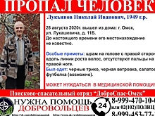 В Омске пропал пенсионер со шрамом на голове