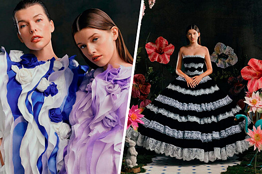 15-летняя дочь Миллы Йовович снялась в бальном платье для рекламы