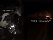 На свердловской трассе автоледи въехала в тюки сена и перевернулась