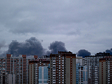 Появилось видео мощного ночного удара по Киеву