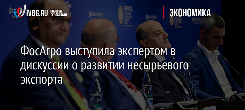 ФосАгро выступила экспертом в дискуссии о развитии несырьевого экспорта