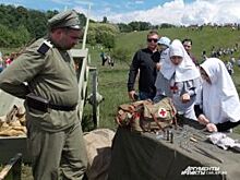 Летом 1919-го. Под Белгородом реконструировали сражение Гражданской войны