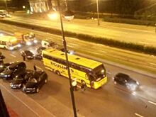 На Московском проспекте произошла массовая авария с автобусом