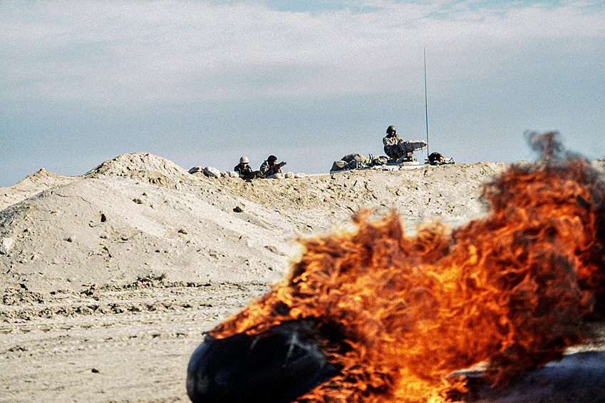 Бронетанковые подразделения коалиции во время операции «Буря в пустыне», Кувейт, 28 февраля 1991 года