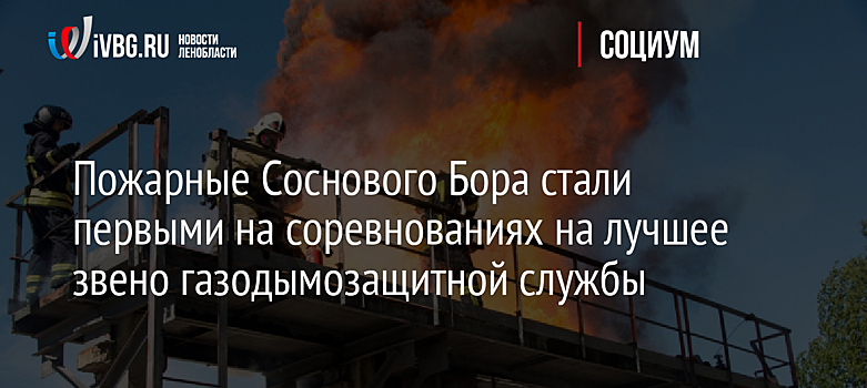 Пожарные Соснового Бора стали первыми на соревнованиях на лучшее звено газодымозащитной службы