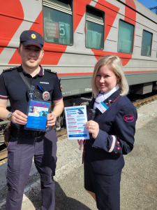 Транспортные полицейские в Оренбургской области присоединились к профилактической акции «Скажи мошенникам — нет!»