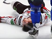 Жуткая травма русского хоккеиста. Калинин бился в судорогах после удара затылком об лед: видео