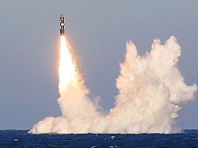 Минобороны показало запуск ракет «Булава»