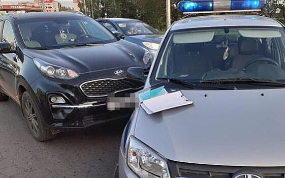 В Нефтекамске пьяный нарушитель протаранил патрульный автомобиль