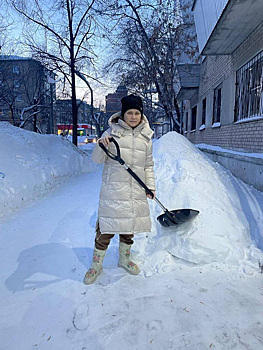 Жена челябинского депутата Госдумы Колесникова с лопатой расчистила подъезд