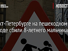 В Санкт-Петербурге на пешеходном переходе сбили 8-летнего мальчика – видео