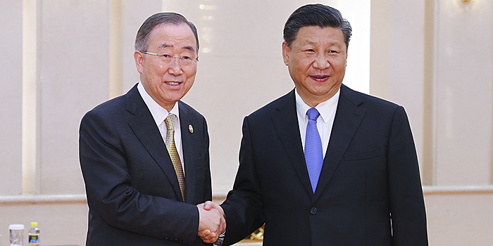 Ван И встретился с новоизбранным председателем Совета БАФ Пан Ги Муном