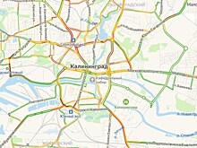Во вторник вечером Калининград встал в восьмибалльных пробках
