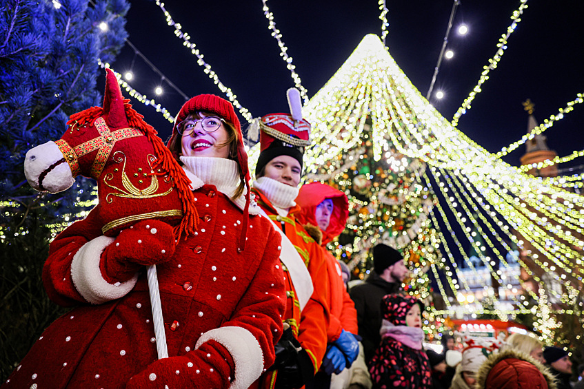 Новогодняя елка на Манежной площади