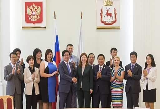 Елизавета Солонченко приняла гостей из корейского города-побратима столицы Приволжья