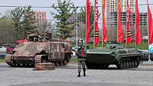 Трофейные танки Leopard доставили на выставку в Москве