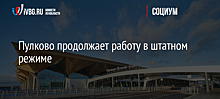 Пулково продолжает работу в штатном режиме