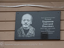 Мемориальную доску погибшему в СВО Дмитрию Баринову открыли в Борском округе