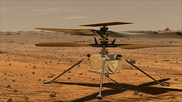 Отправленный на Марс вертолет сможет восполнять заряд аккумулятора на лету