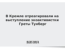 В Кремле отреагировали на выступление экоактивистки Греты Тунберг