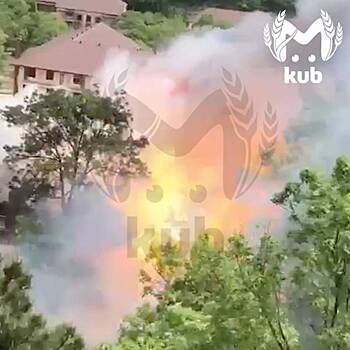 Мощный взрыв в гостинице на российском курорте сняли на видео