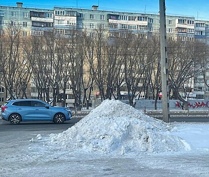 В Челябинске зафиксирован незаконный сброс снега