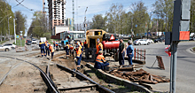 Фоторепортаж: ремонт трамвайных путей завершили на ул. Карла Маркса в Ижевске