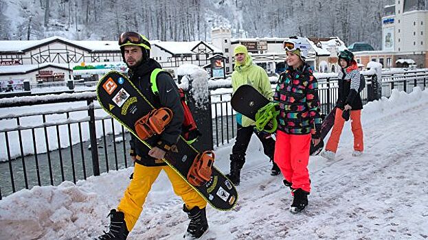 Российские туристы для отдыха в горах на 23 февраля выбрали Красную Поляну