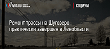 Ремонт трассы на Шугозеро практически завершен в Ленобласти