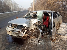 Автомобилист из Кузбасса получил травмы в ДТП со столбом