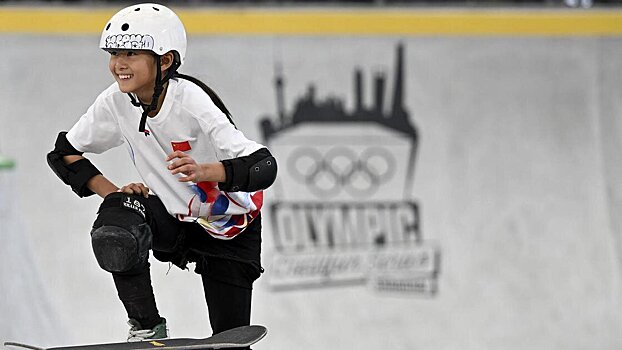 11-летняя скейтбордистка из Китая Чжэн Хаохао дебютировала на Олимпиаде в Париже