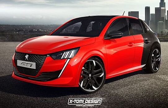 В Сети появились рендерные изображения «заряженного» Peugeot 208 GTi