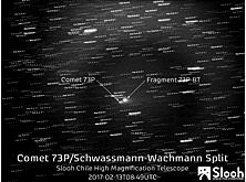 Астрономы: мимо Земли пролетела комета, распадающаяся на части