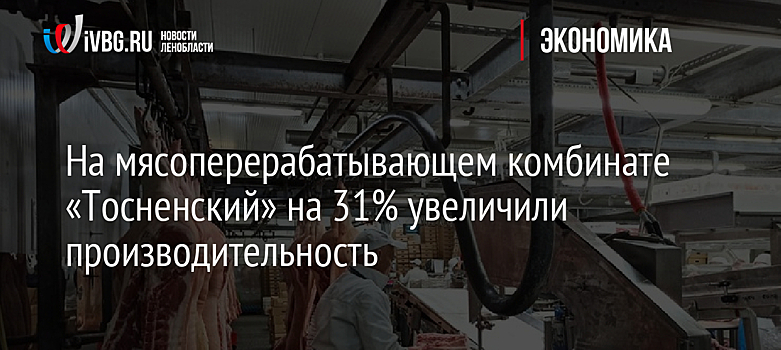 На мясоперерабатывающем комбинате «Тосненский» на 31% увеличили производительность