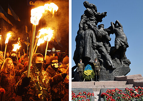 Главы ФРГ и Израиля чуть не возложили цветы к памятнику бургомистру Киева, причастному к расстрелам евреев