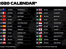 На следующей неделе запланирована публикация предварительного календаря F-1 сезона-2020