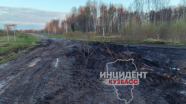 Автобус утонул с грязи на дороге к кузбасскому селу
