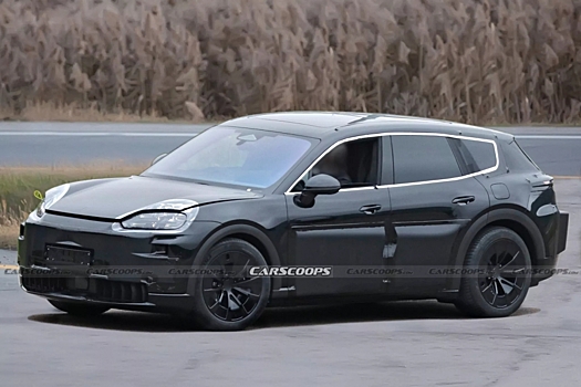 Трехрядный электрический внедорожник Porsche впервые заметили на дорогах