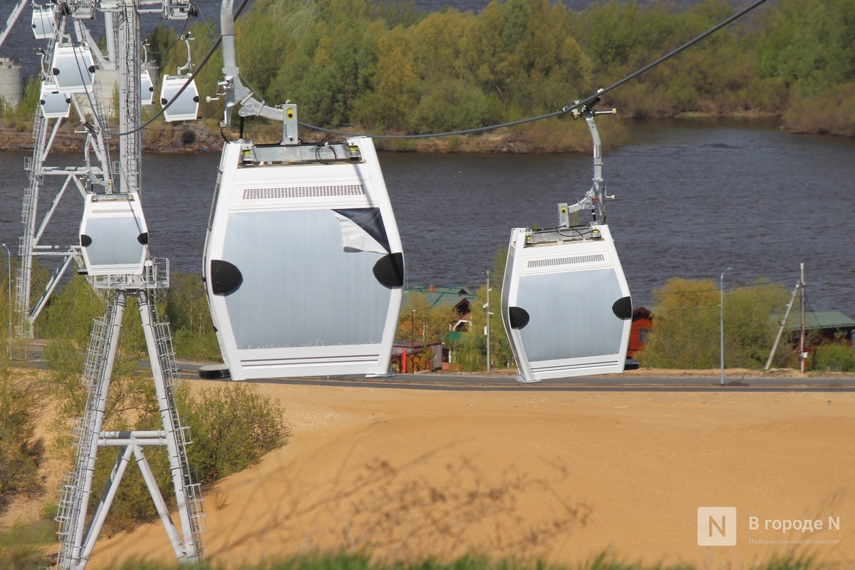 Нижегородская канатная дорога приостановила работу из-за дождя