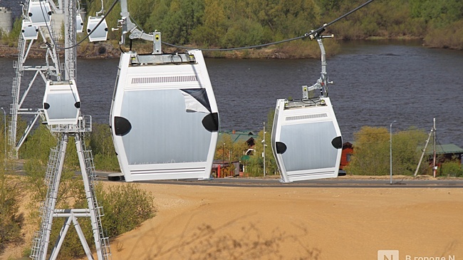 Нижегородская канатная дорога приостановила работу из-за дождя