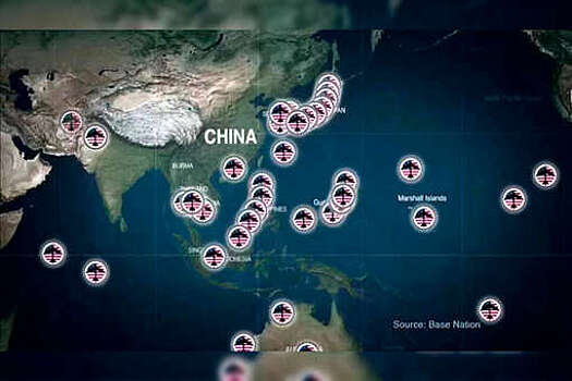 МИД КНР показал фото многочисленных военных объектов США в азиатско-тихоокеанском регионе