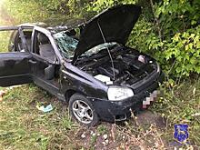 Под Тольятти Lada Kalina слетела с трассы и перевернулась