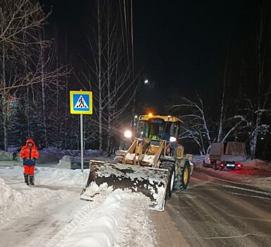 Минувшей ночью на дорогах Ижевска работали 186 единиц техники